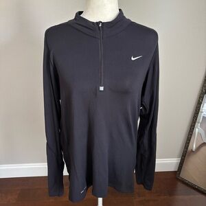 Nike Black Quarter Zip Longsleeve Size Medium